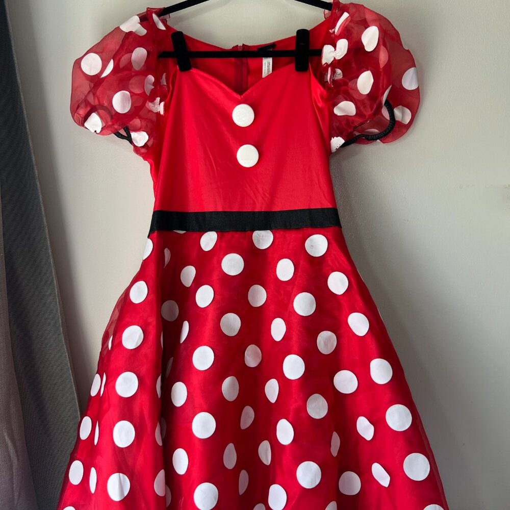 Disney Minnie Mouse Dress & Ears Adult 2XL (18β20) | Cosplay Halloween Costume - Picture 2 of 16